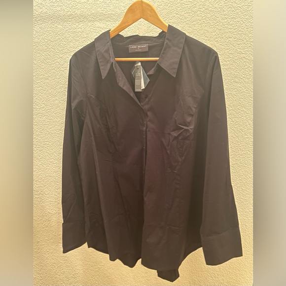 Lane Bryant black button-down blouse from the no peak collection - Picture 3 of 3